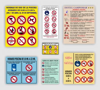 Placas para Señalización Piscinas (Piscirot)
